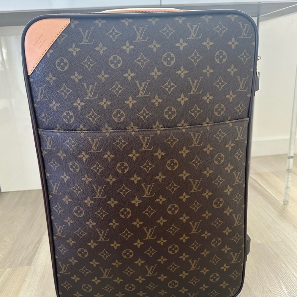 Authentic Louis Vuitton Pegase 55 Leather and Bumper Replaced by LV
